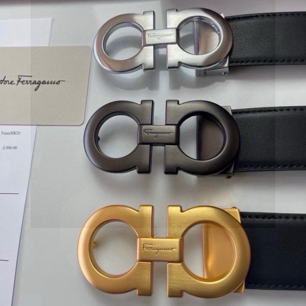 Ferragamo フェラガモ ダブルガンチーニベルト ビジネス対応 上品バックル 人気レザーベルト