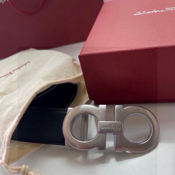 Ferragamo フェラガモ ダブルガンチーニベルト ビジネス対応 上品バックル 人気レザーベルト