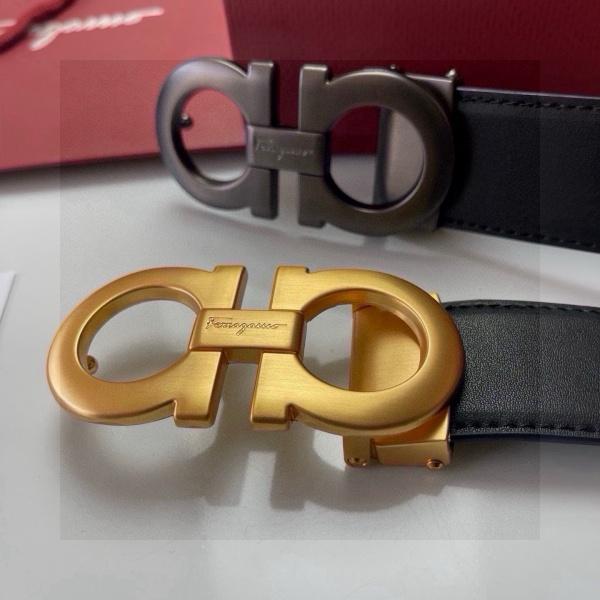 Ferragamo フェラガモ ダブルガンチーニベルト ビジネス対応 上品バックル 人気レザーベルト