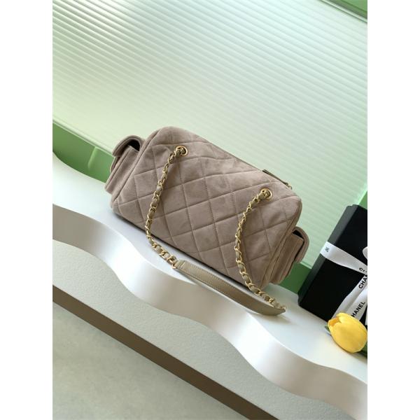 Chanel 25K♡シャネルショルダーバッグスーパーコピーカーキ色収納性抜群AS5791
