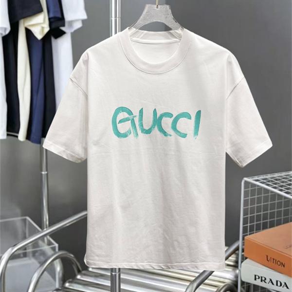 ロゴ入り クルーネック GUCCI グッチ コピー 半袖トップス デイリー映え ミニマルデザイン 人気急上昇