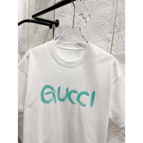 ロゴ入り クルーネック GUCCI グッチ コピー 半袖トップス デイリー映え ミニマルデザイン 人気急上昇