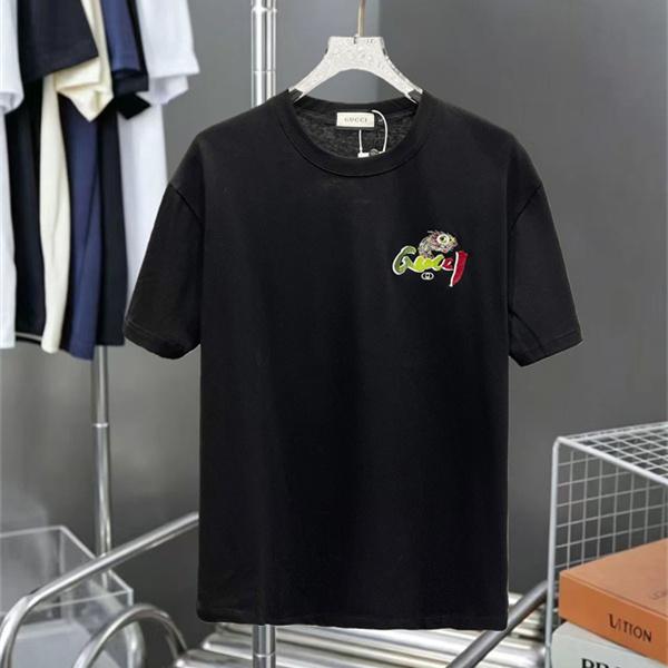 ワンポイント刺繍 クルーネック GUCCI グッチ コピー 半袖Tシャツ