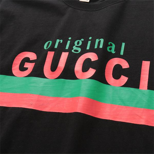 GUCCI グッチ コピー Tシャツ 半袖 ビッグロゴ フロントプリント デイリー主力 今っぽい カジュアル人気商品