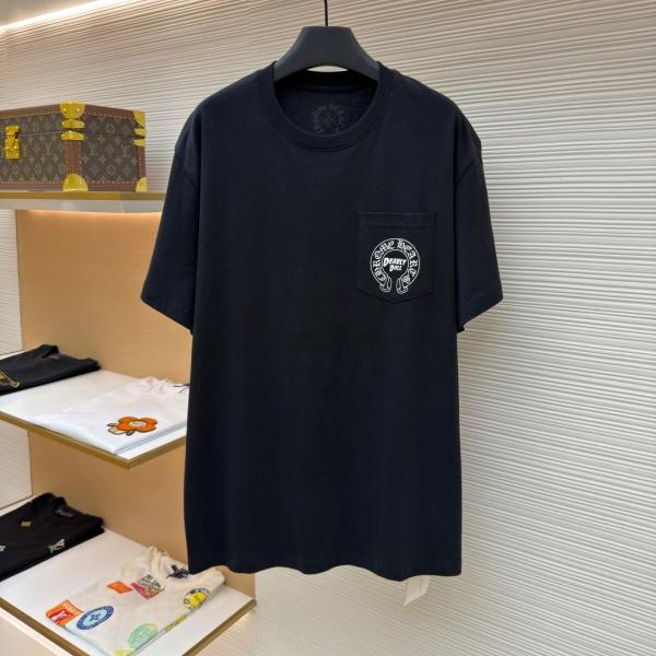 Chrome Hearts クロムハーツ Deadly Doll 半袖Tシャツ 胸ポケットデザイン バックプリント 主役級 オーバーサイズ 人気上昇中 ストリート系 男女兼用
