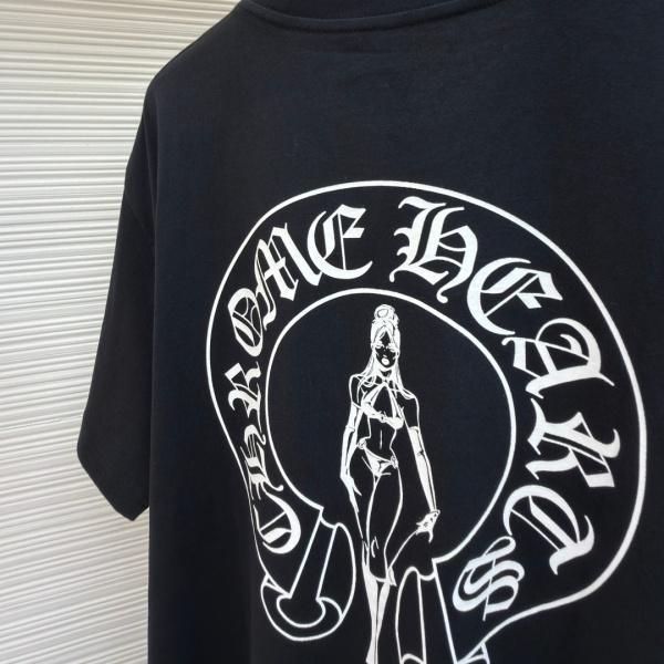 Chrome Hearts クロムハーツ Deadly Doll 半袖Tシャツ 胸ポケットデザイン バックプリント 主役級 オーバーサイズ 人気上昇中 ストリート系 男女兼用