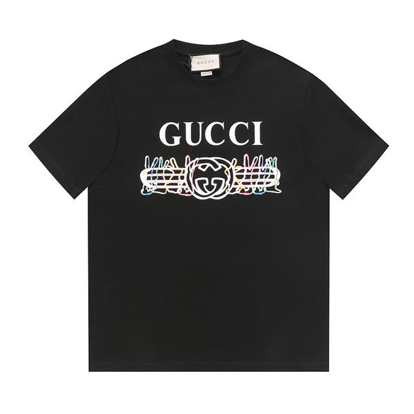 ロゴ入り フロントデザイン GUCCI グッチ コピー 半袖トップス 一枚で決まる デイリー主力 買い足し候補