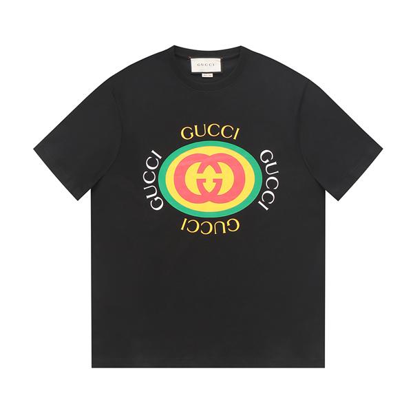 サークルロゴ クルーネック フロントプリント GUCCI グッチ コピー 半袖Tシャツ 2026新作 旬顔 着映えトップス