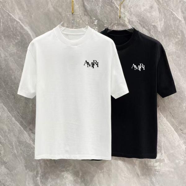 AMIRI アミリ 2026新作 オーバーサイズ 半袖Tシャツ ビッグロゴ バックプリント 重磅コットン 着映え 人気上昇中 男女兼用
