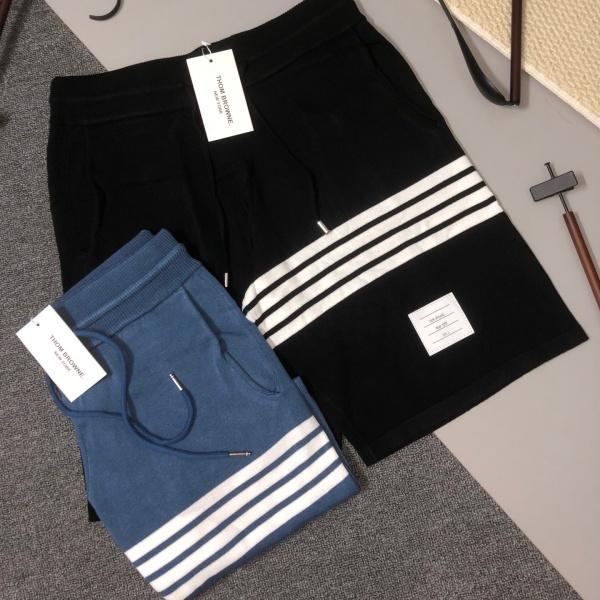 THOM BROWNE トムブラウン 4BARニットショーツ ハーフパンツ イージーウエスト リラックスフィット 着回し力抜群 デイリー主力 ユニセックス