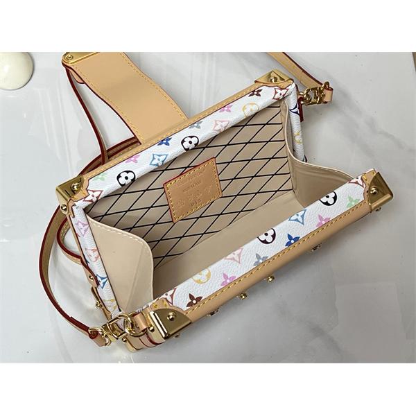 ミニトランクバッグ マルチカラーモノグラム ロック金具付き LOUIS VUITTON ルイヴィトン コピー 2WAY仕様 主役級アクセント