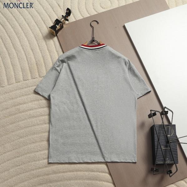 MONCLER モンクレール 刺繍ロゴTシャツ リブラインデザイン 半袖 