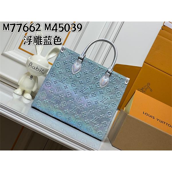 モノグラム型押し 光沢トート LOUIS VUITTON ルイヴィトン コピー バッグ  シンプル持ち手 外出コーデ向け ショップおすすめ