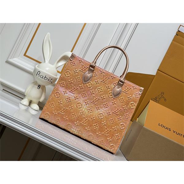 モノグラム型押し 光沢トート LOUIS VUITTON ルイヴィトン コピー バッグ  シンプル持ち手 外出コーデ向け ショップおすすめ