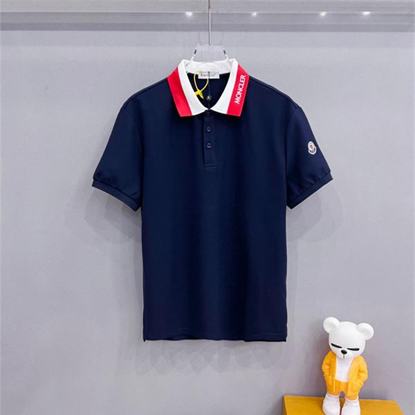 襟付きトップス ロゴ入り スマート見え MONCLER モンクレール コピー 半袖ポロ デイリー向け 即戦力アイテム