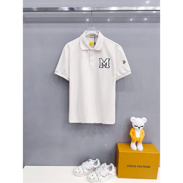 Mロゴワッペン 襟付きトップス 袖ロゴ付き MONCLER モンクレール