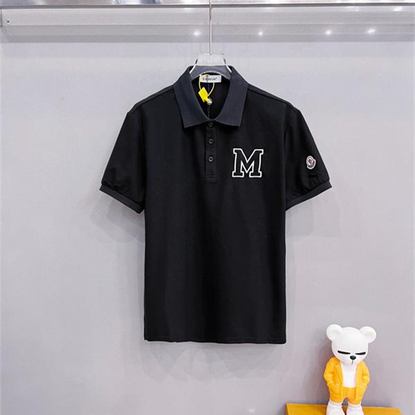Mロゴワッペン 襟付きトップス 袖ロゴ付き MONCLER モンクレール