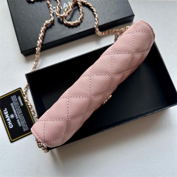 人気CHANELシャネル財布コピー2026トレンド2色チェーン付きウォレットレディース