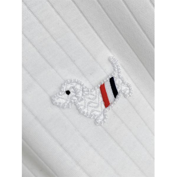 ラグジュアリーカジュアル ストライプディテール スリムフィット THOM BROWNE トムブラウン コピー ポロシャツ 主役級 人気上昇中 買い足し候補