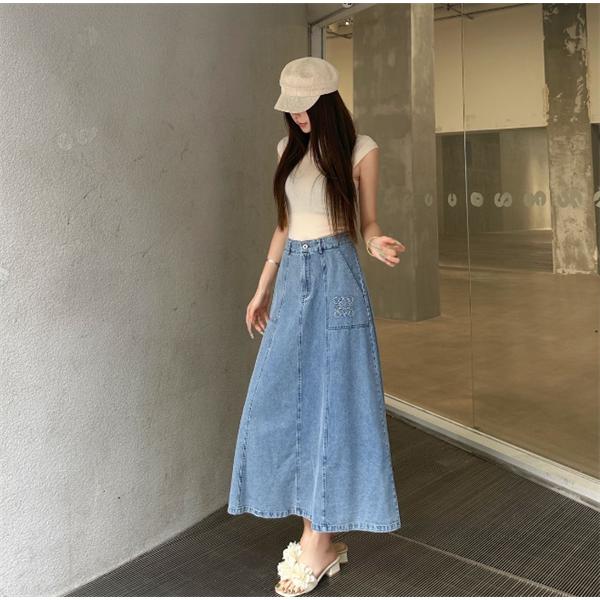 お洒落26SS☆☆LOEWE ロエベデニムロングスカートコピーファッション性抜群使い勝手