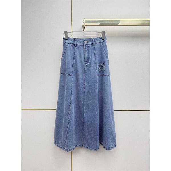お洒落26SS☆☆LOEWE ロエベデニムロングスカートコピーファッション性抜群使い勝手