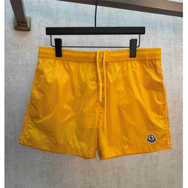 お洒落快適モンクレール水着メンズコピーMONCLER SS26 Logo Swim Shortsイエロー