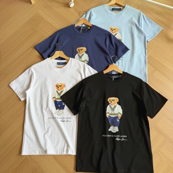POLO Ralph Lauren コピー ポロベアプリントTシャツ カレッジスタイル 半袖トップス 人気上昇中 着映え