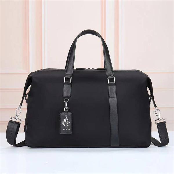 軽い防水2026最新プラダボストンバッグコピー PRADA メンズ収納性抜群黒色旅行用