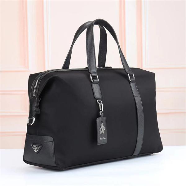 軽い防水2026最新プラダボストンバッグコピー PRADA メンズ収納性抜群黒色旅行用