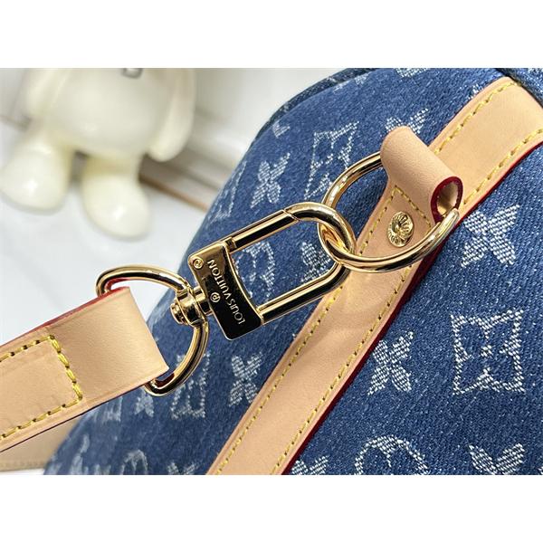LOUIS VUITTON ルイヴィトン コピー バッグ ロゴ総柄 今季注目 デニム調デザイン ダッフルスタイル 出張対応