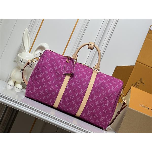 LOUIS VUITTON ルイヴィトン コピー バッグ ロゴ総柄 今季注目 デニム調デザイン ダッフルスタイル 出張対応