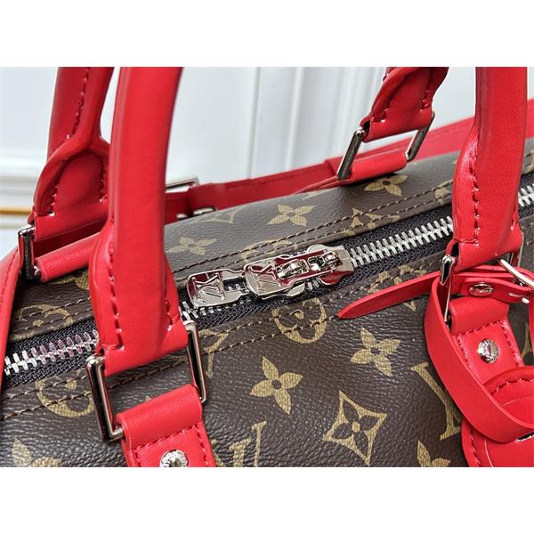 モノグラム 話題入り レッドアクセント LOUIS VUITTON ルイヴィトン コピー バッグ キーポル風 旅行対応 大容量スタイル