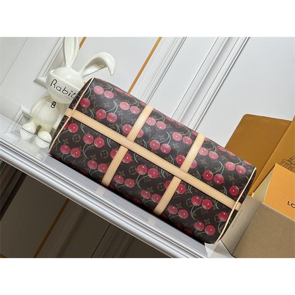 チェリー柄 選ばれやすい ダッフルスタイル 大容量 トラベル対応 LOUIS VUITTON ルイヴィトン コピー バッグ
