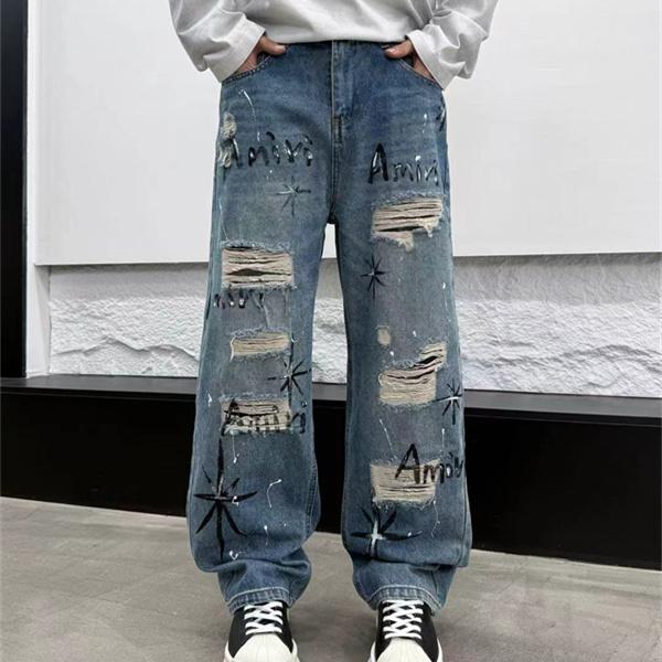 スターアート ダメージジーンズ デザイン性抜群 AMIRI アミリ コピー ジーンズ 着映えアイテム ストリートモード 高評価候補