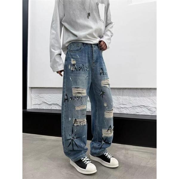 スターアート ダメージジーンズ デザイン性抜群 AMIRI アミリ コピー ジーンズ 着映えアイテム ストリートモード 高評価候補