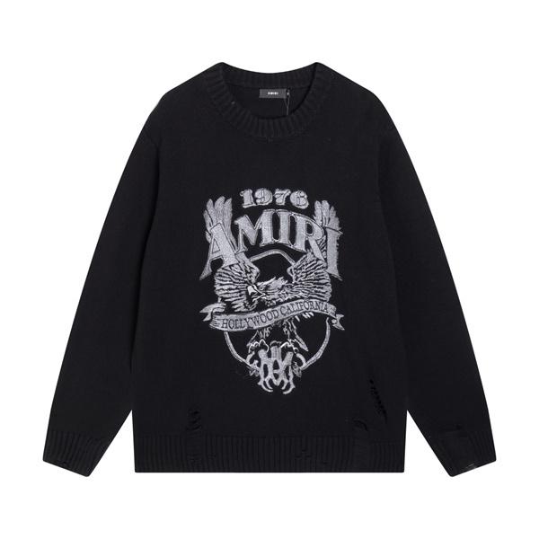 アートロゴ シックモード 体型カバー AMIRI アミリ コピー ニットトップス 人気候補 着回し力高め シンプル映え