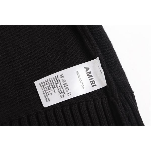 クラシックエンブレム刺繍 クルーネック モードクラシカル AMIRI アミリ コピー ニット こなれ見え 上質ストリート