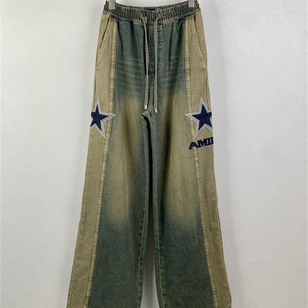 アートワッペン サイドデザイン こなれ感 AMIRI アミリ コピー デニムパンツ モードカジュアル 人気上昇中
