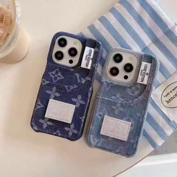 LOUIS VUITTON コピー IPHONE17 新作 デニム調 ポケット付き iPhoneケース モノグラム 保護ケース 売れ筋候補