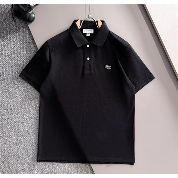 2026春夏ラコステポロシャツコピーメンズファッションカジュアル黒色 LACOSTE