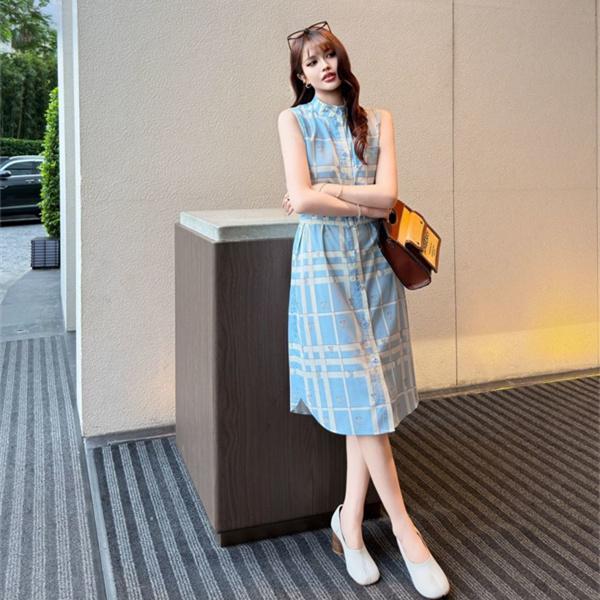2026新作 大人可愛い  チェック柄 BURBERRY バーバリー コピー ワンピース インスタ映え 注目度UP 旬アイテム