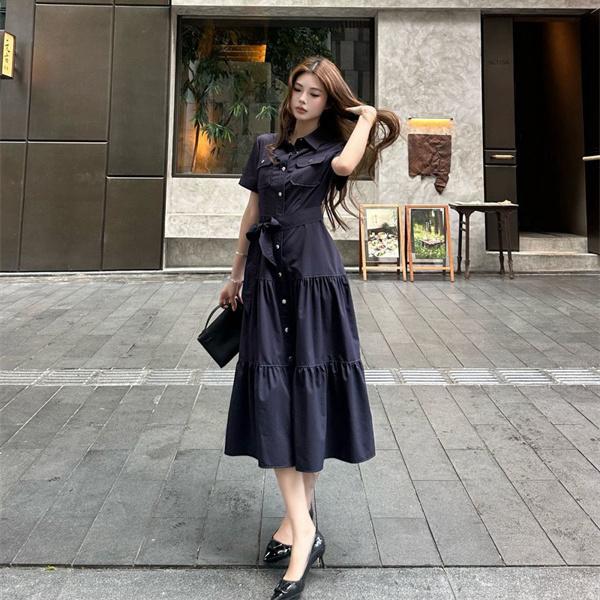 上質フェミニン ティアードロングワンピース 軽やか素材 DIOR ディオール コピー ワンピース きれいめスタイル 都会的モード感