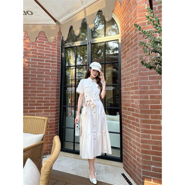 上質フェミニン ティアードロングワンピース 軽やか素材 DIOR ディオール コピー ワンピース きれいめスタイル 都会的モード感