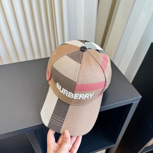 BURBERRY バーバリー 2026 クラシックチェックロゴ刺繍ベースボールキャップ ユニセックス サマーキャップ