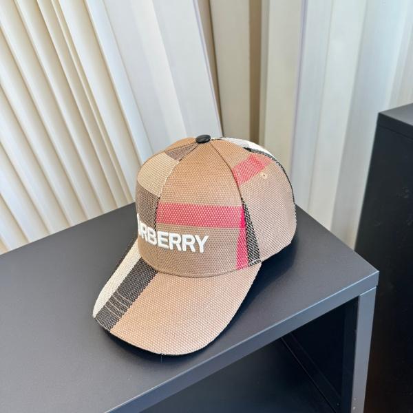 BURBERRY バーバリー 2026 クラシックチェックロゴ刺繍ベースボールキャップ ユニセックス サマーキャップ