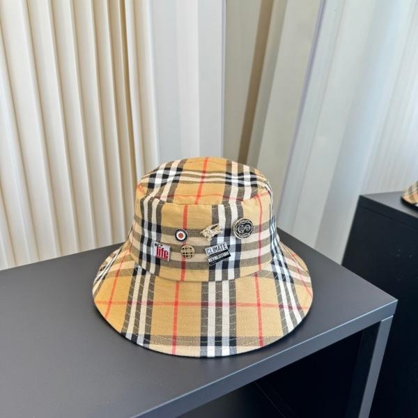 BURBERRY バーバリー 2026  ヴィンテージチェックバケットハット ワッペンデザイン ユニセックス クラシックスタイル