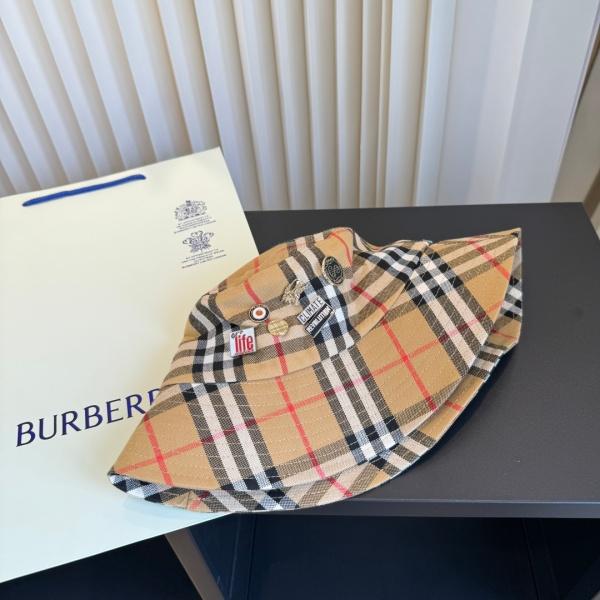 BURBERRY バーバリー 2026  ヴィンテージチェックバケットハット ワッペンデザイン ユニセックス クラシックスタイル