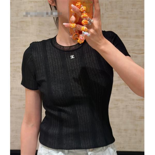 Chanel シャネルtシャツコピー26SSトレンド新作☆ニットウェア半袖エレガントスタイル４色