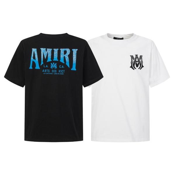 AMIRI アミリ 2026新作 ラインストーン ロゴプリント 半袖Tシャツ コットン クルーネック オーバーサイズ 人気