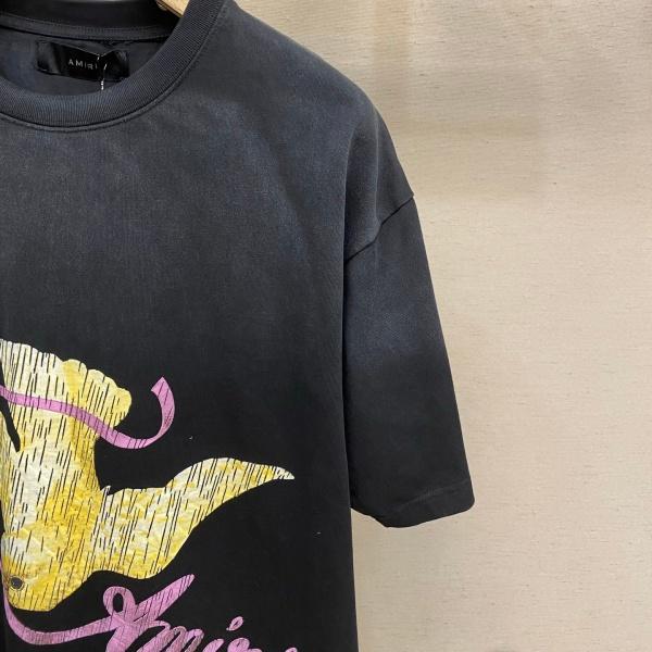 AMIRI アミリ 2026新作 バードグラフィック 半袖Tシャツ ヘビーウェイト コットン オーバーサイズ ユニセックス